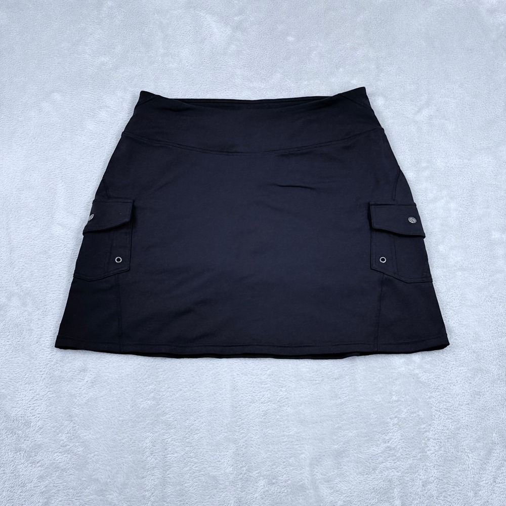 Athleta Oasis Skort Womens Small Black Cargo Pocket Lined Golf Tennis Skirt